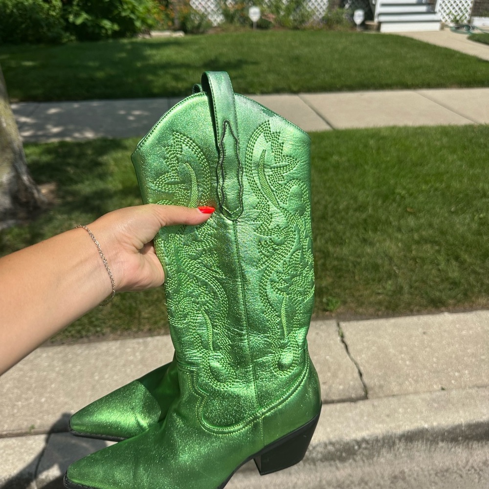 Green Cowboy Boots